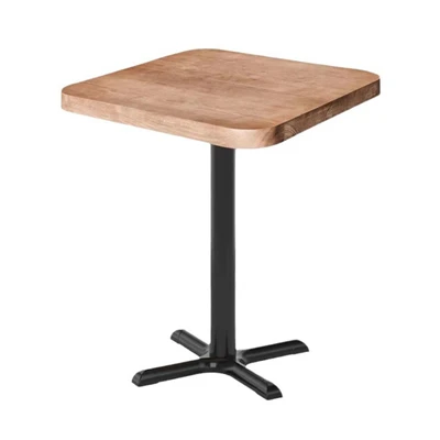 Mesa de comedor moderna de madera contrachapada apilada temporal