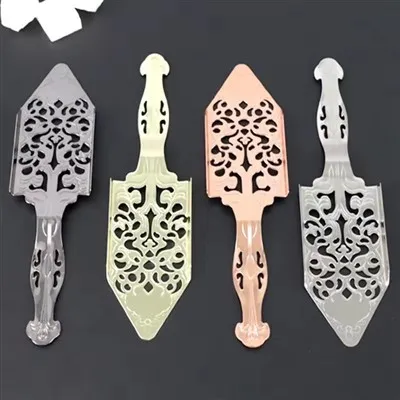 Cuchara de absenta vintage de plata para cóctel