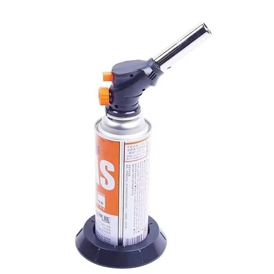 Encendedor de llama de gas de acero inoxidable con soldadura fuerte a prueba de viento